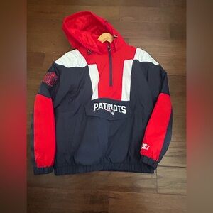 New England Patriots Pullover Starter Jacket- Medium
